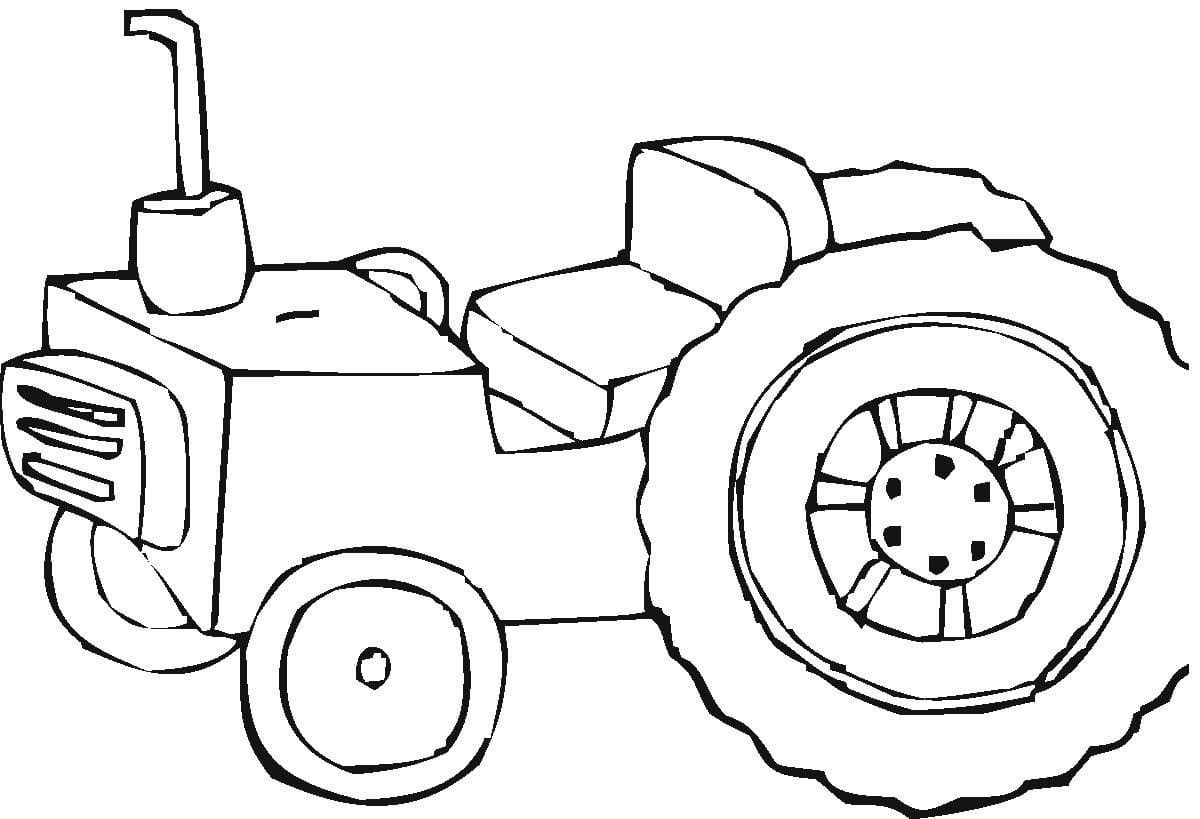Udskriv traktorbillede Tegninger til Farvelægning