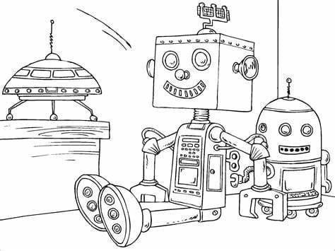 Udskrivbar robotoversigt Tegninger til Farvelægning