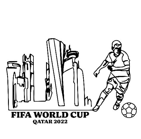 2022 FIFA World Cup Tegninger til Farvelægning