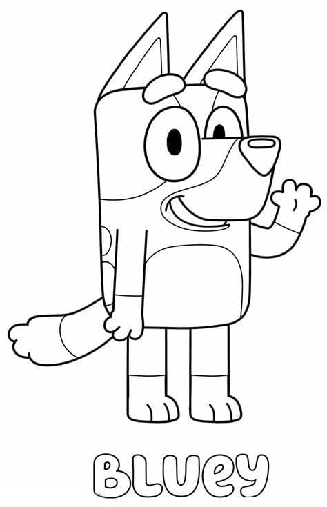 Bluey JPG Tegninger til Farvelægning