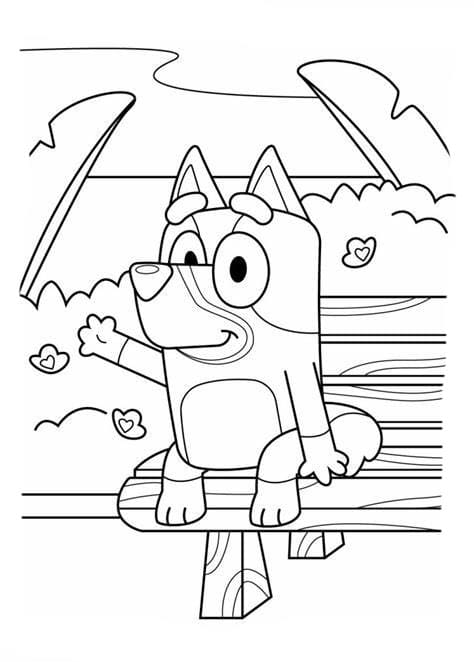 Free Bluey Image Tegninger til Farvelægning