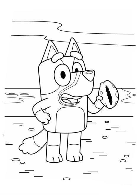 Free Bluey Outline Tegninger til Farvelægning