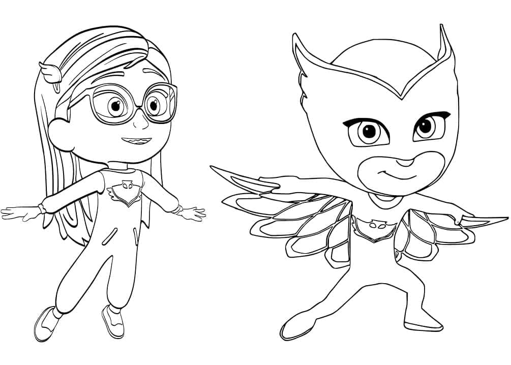 Amaya Owlette Tegninger til Farvelægning