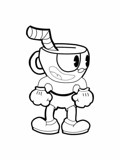 Cuphead billede Tegninger til Farvelægning