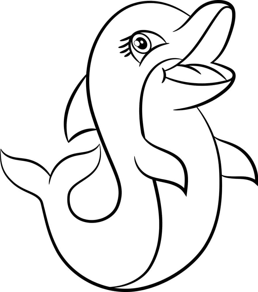 Dejlig Delfin Tegninger til Farvelægning