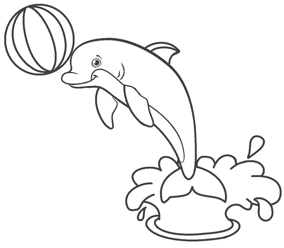 Delfin Leg Tegninger til Farvelægning