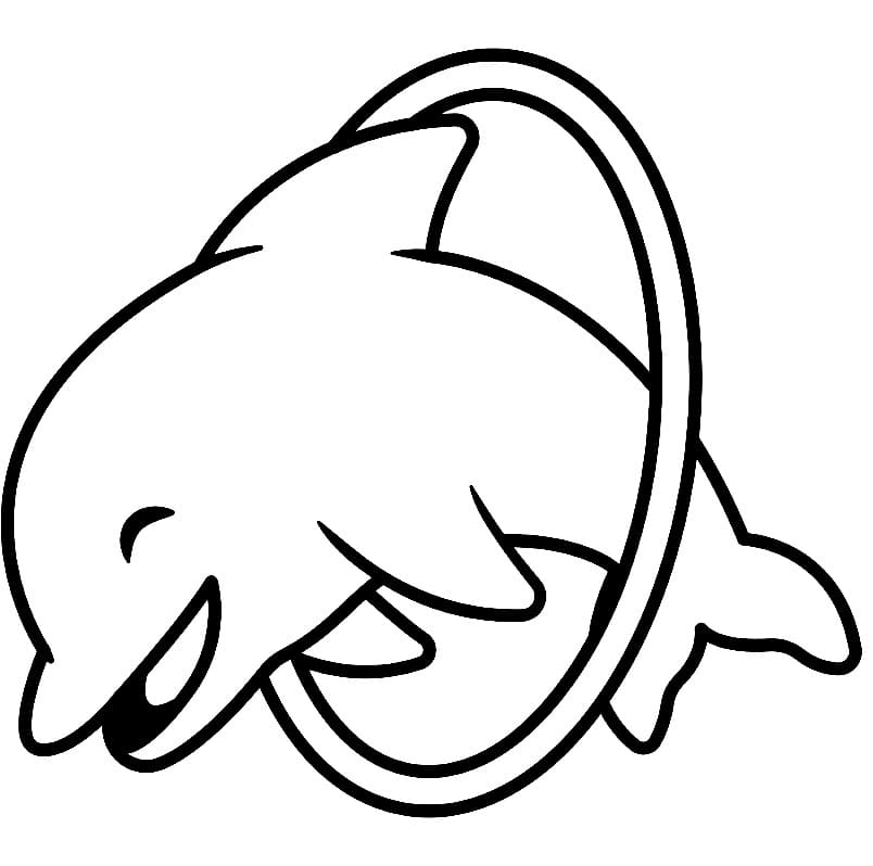 Delfin Smiler Tegninger til Farvelægning