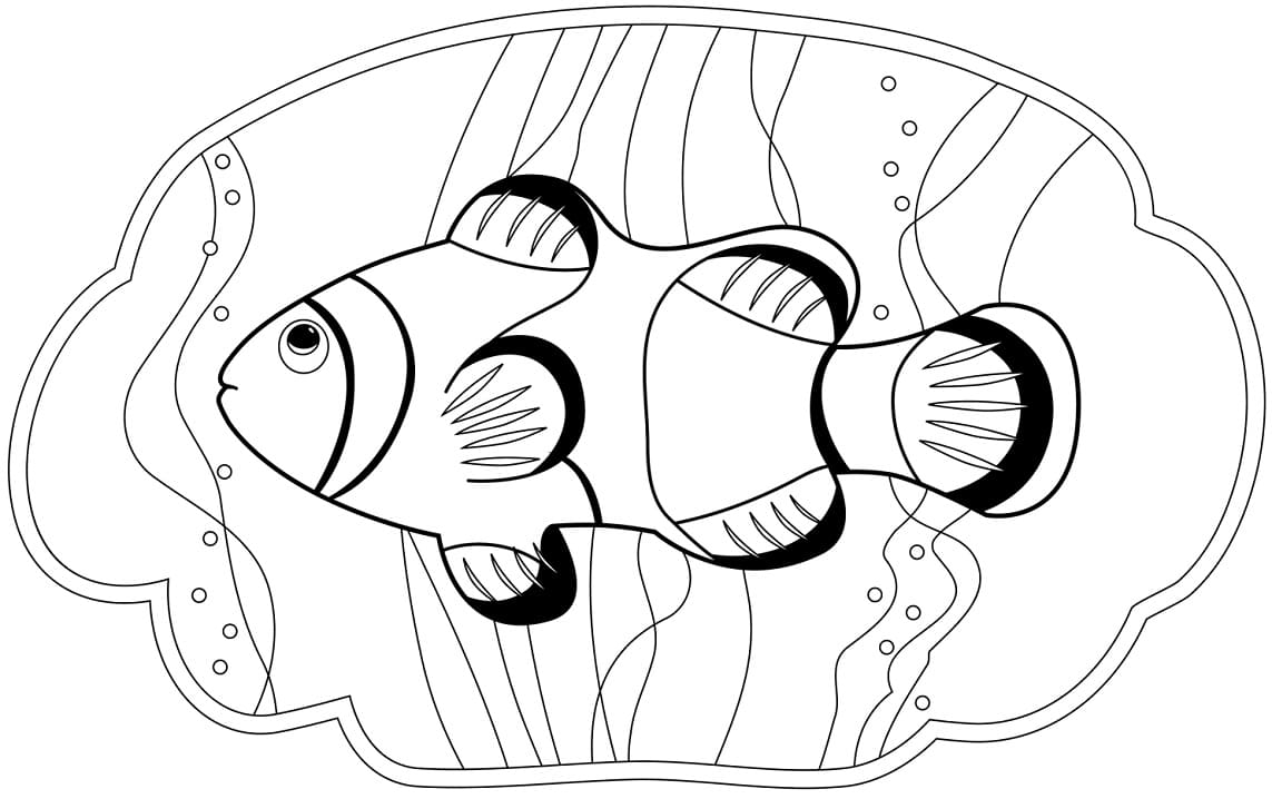 En Klovnefisk Tegninger til Farvelægning