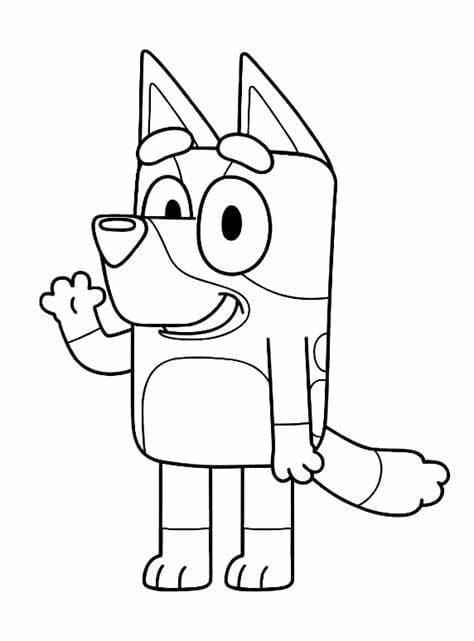 Funny Bluey Tegninger til Farvelægning