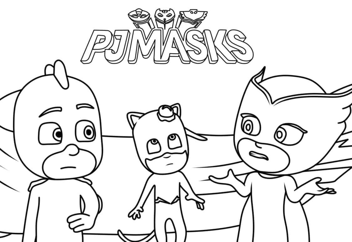 Gode PJ Masker Tegninger til Farvelægning