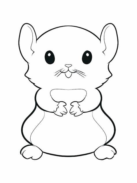 Gratis Hamster Tegninger til Farvelægning