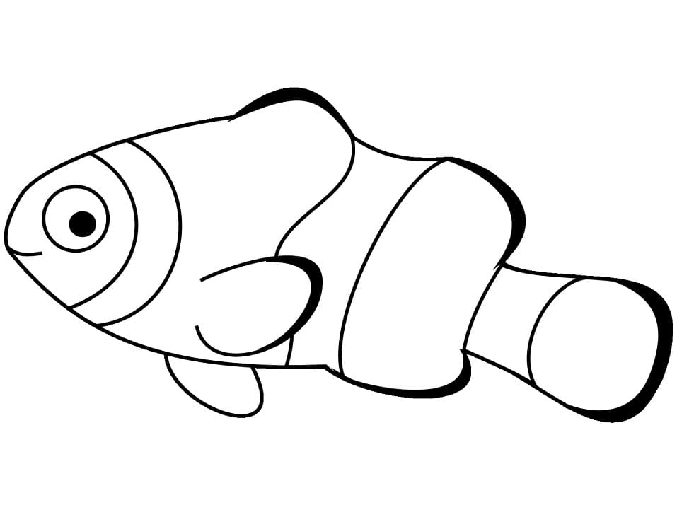 Lille Klovnefisk Tegninger til Farvelægning