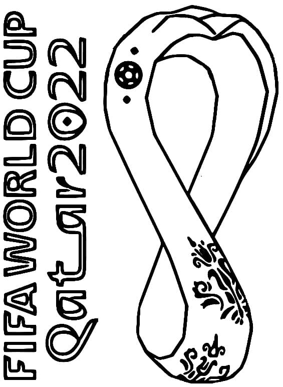 Logo for VM 2022 Tegninger til Farvelægning