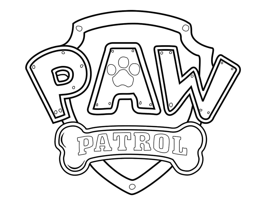 Logo Paw Patrol Tegninger til Farvelægning