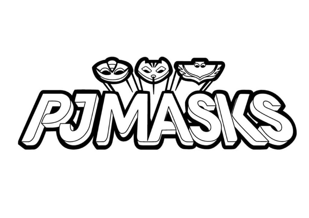Logo PJ-Masker Tegninger til Farvelægning