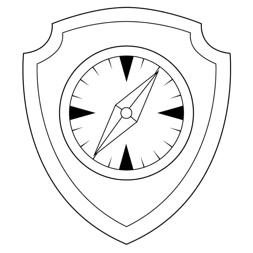 Paw Patrol Tracker-Emblem Tegninger til Farvelægning