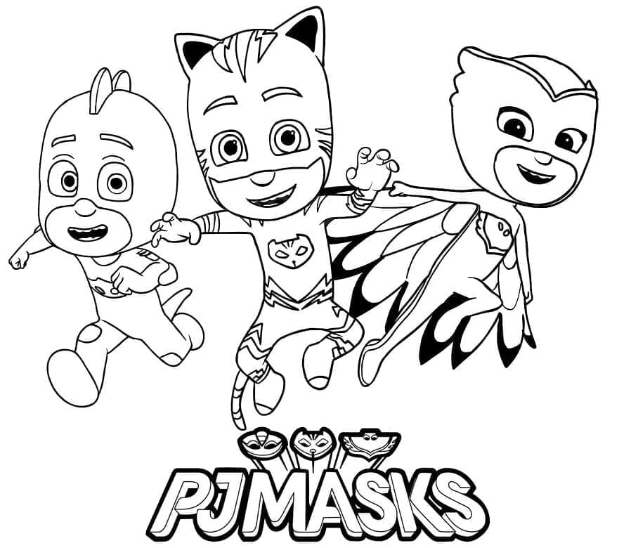 PJ Masks-Karakterer Tegninger til Farvelægning