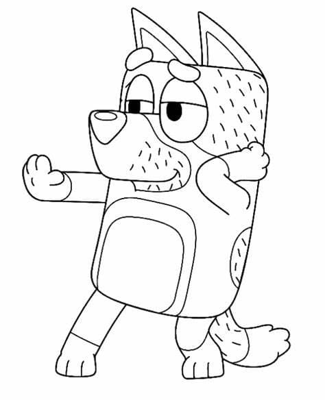 Printable Bluey Tegninger til Farvelægning