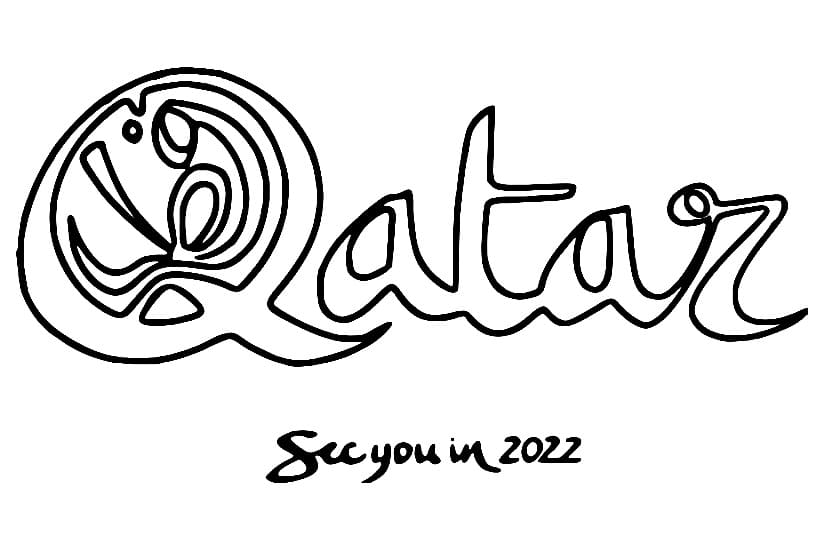 Qatar FIFA World Cup 2022 Tegninger til Farvelægning