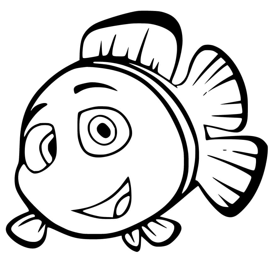 Sød Klovnefisk Tegninger til Farvelægning