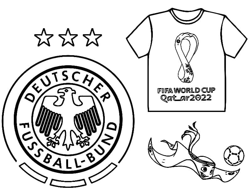 Tysklands VM 2022 Tegninger til Farvelægning