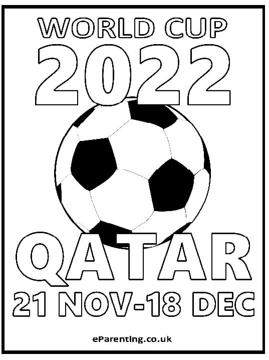 VM 2022 i Qatar Tegninger til Farvelægning