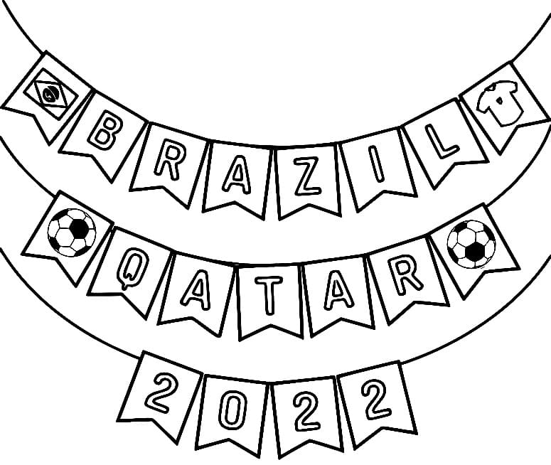 VM i Brasilien 2022 Tegninger til Farvelægning