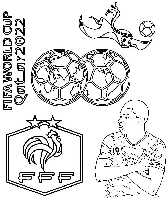 VM i Frankrig 2022 Tegninger til Farvelægning