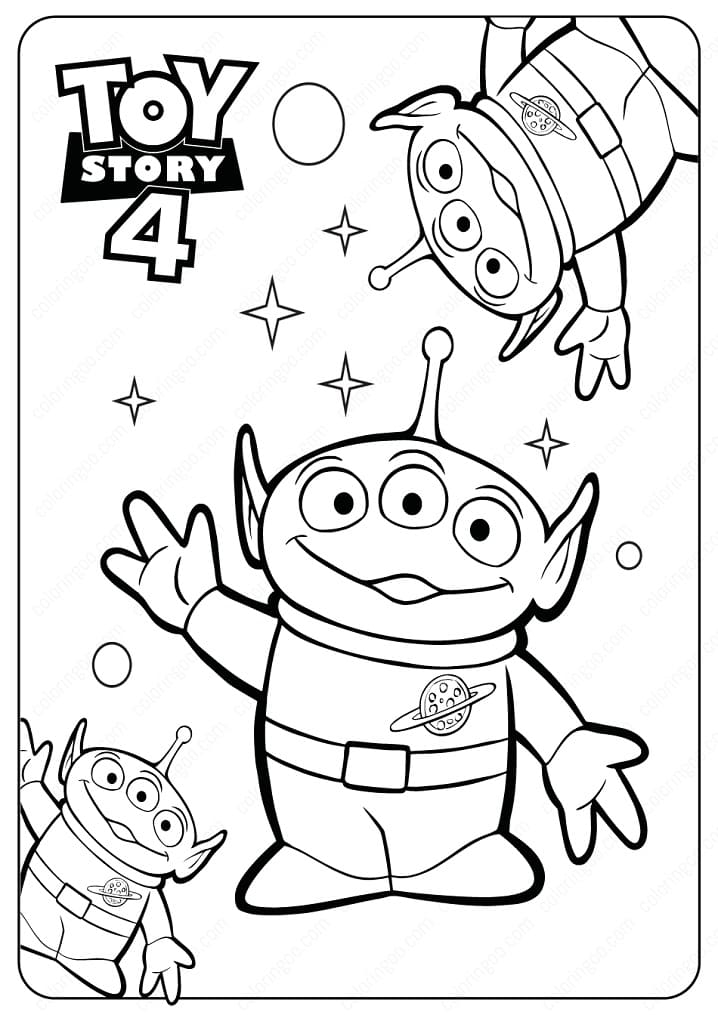 Aliens Toy Story Tegninger til Farvelægning