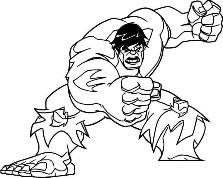 Animeret Hulk Tegninger til Farvelægning