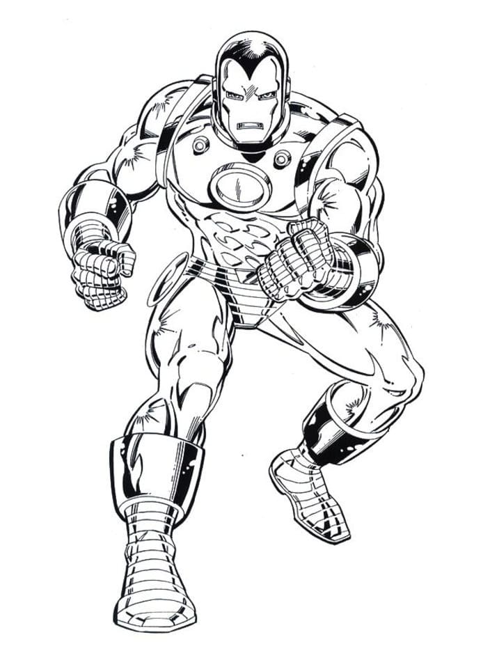 Animeret Iron Man Tegninger til Farvelægning