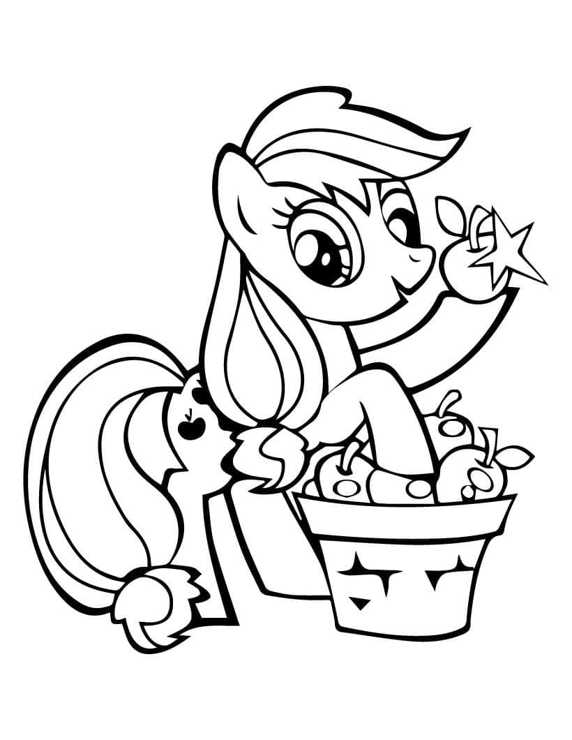 Applejack My Little Pony Tegninger til Farvelægning