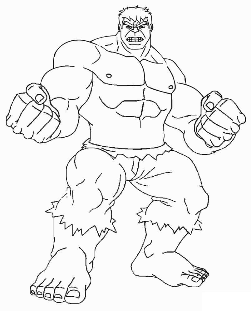 Avengers Hulk Tegninger til Farvelægning