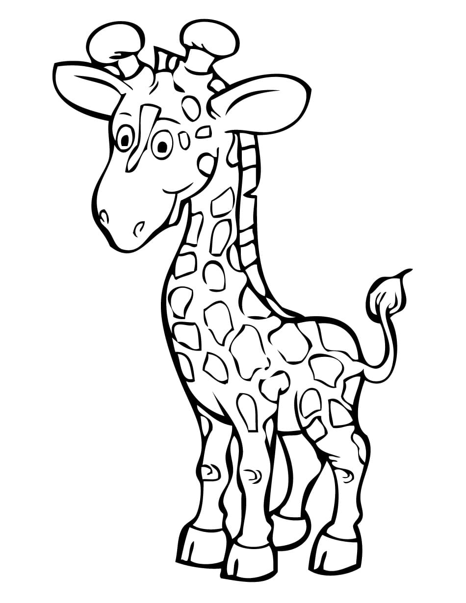Baby Giraf Tegninger til Farvelægning