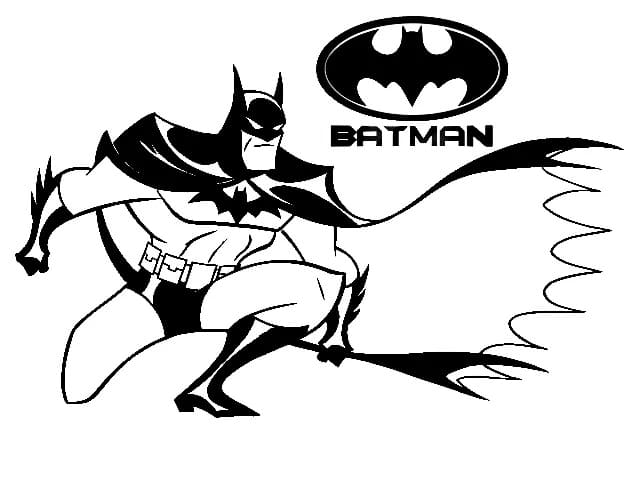 Batman Med Logo Tegninger til Farvelægning