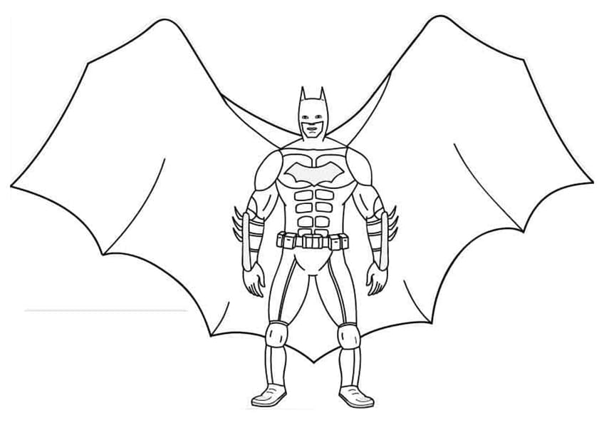 Batman Med Vinger Tegninger til Farvelægning
