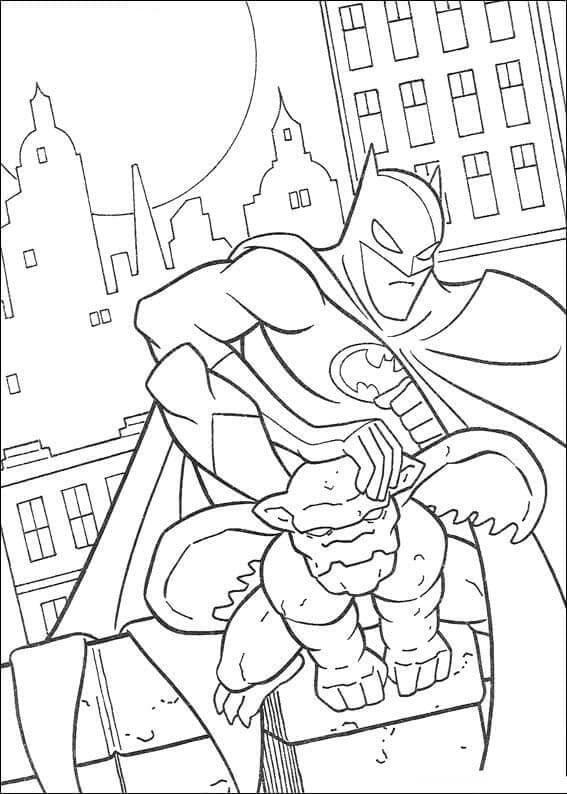 Batman På Taget Tegninger til Farvelægning