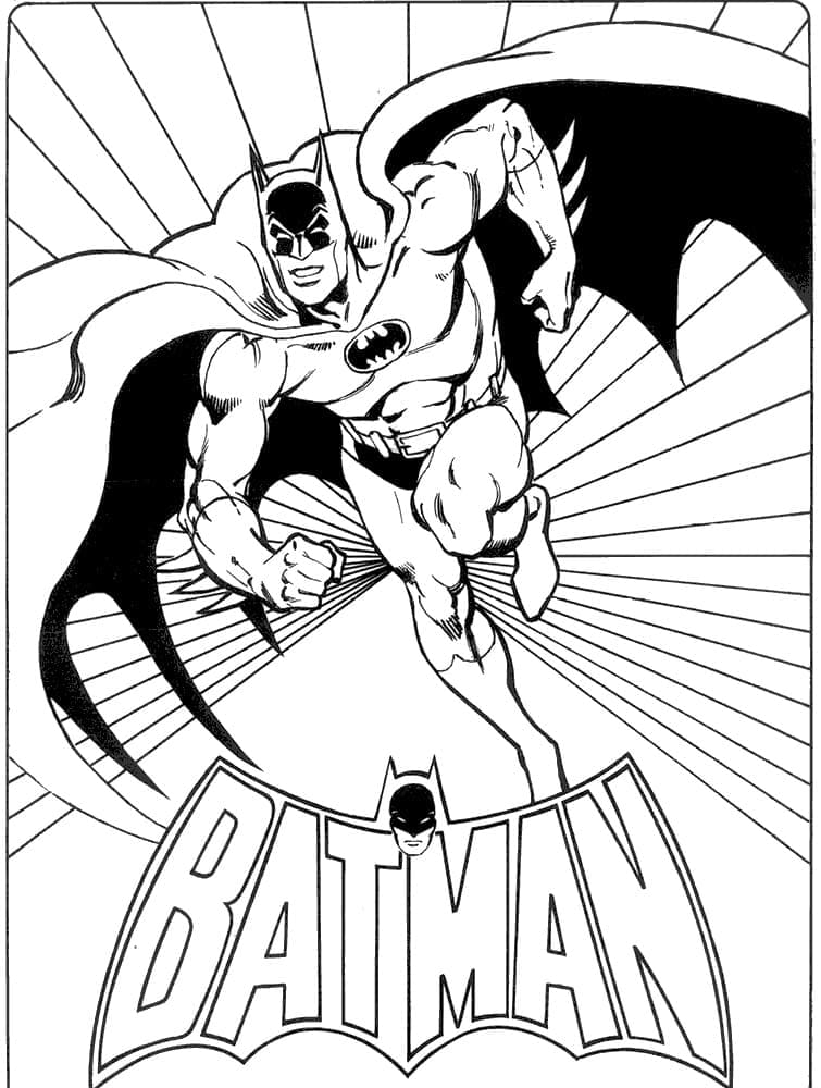 Batman Plakat Tegninger til Farvelægning