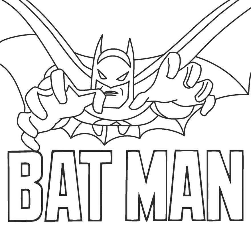 Batman Printbar Tegninger til Farvelægning