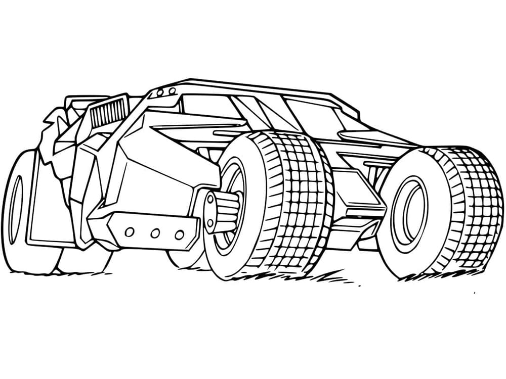 Batmobile Tegninger til Farvelægning