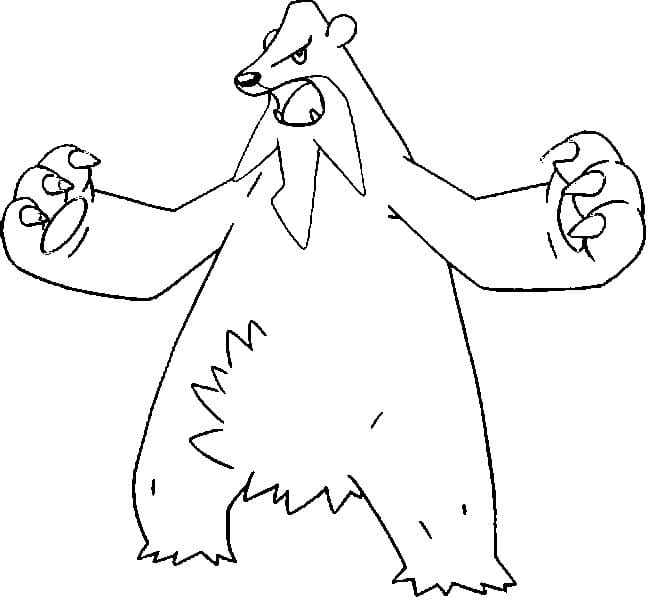 Beartic Pokemon Tegninger til Farvelægning
