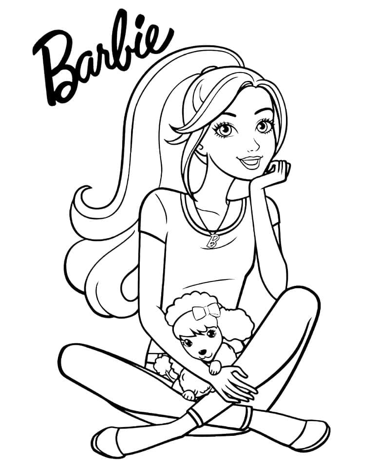 Bedårende Barbie Tegninger til Farvelægning