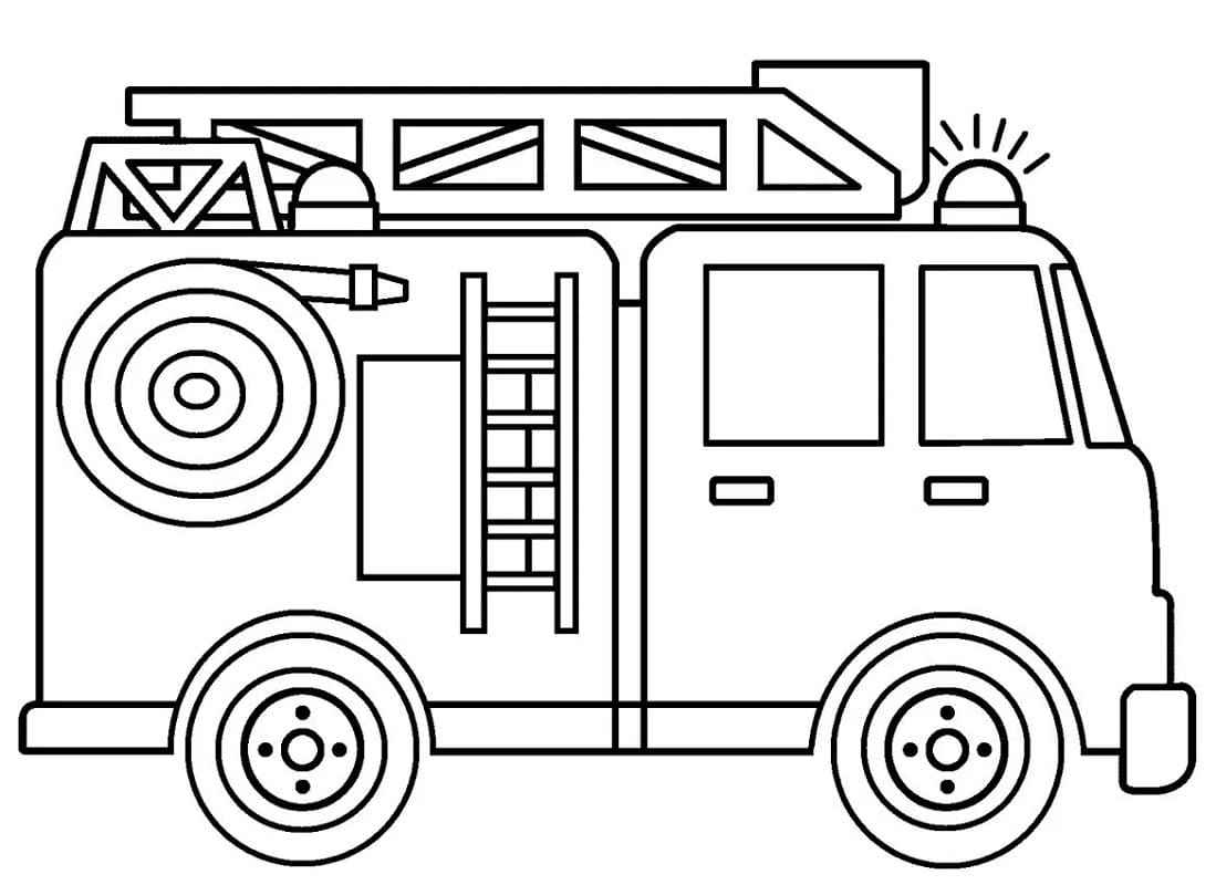 Brandbil Gratis Design Tegninger til Farvelægning