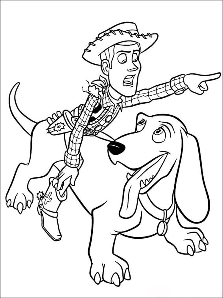Buster og Woody Toy Story Tegninger til Farvelægning