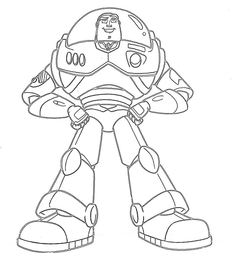 Buzz Lightyear Toy Story Tegninger til Farvelægning