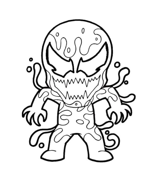Chibi Venom Tegninger til Farvelægning