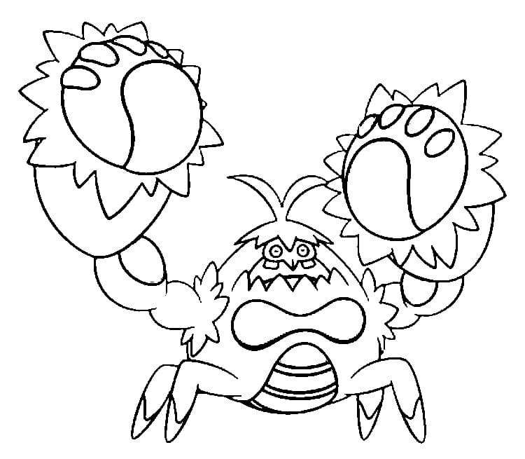 Crabominable Pokemon Tegninger til Farvelægning
