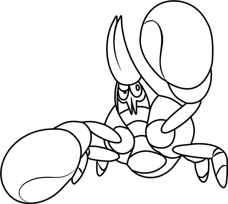 Crabrawler Pokemon Tegninger til Farvelægning