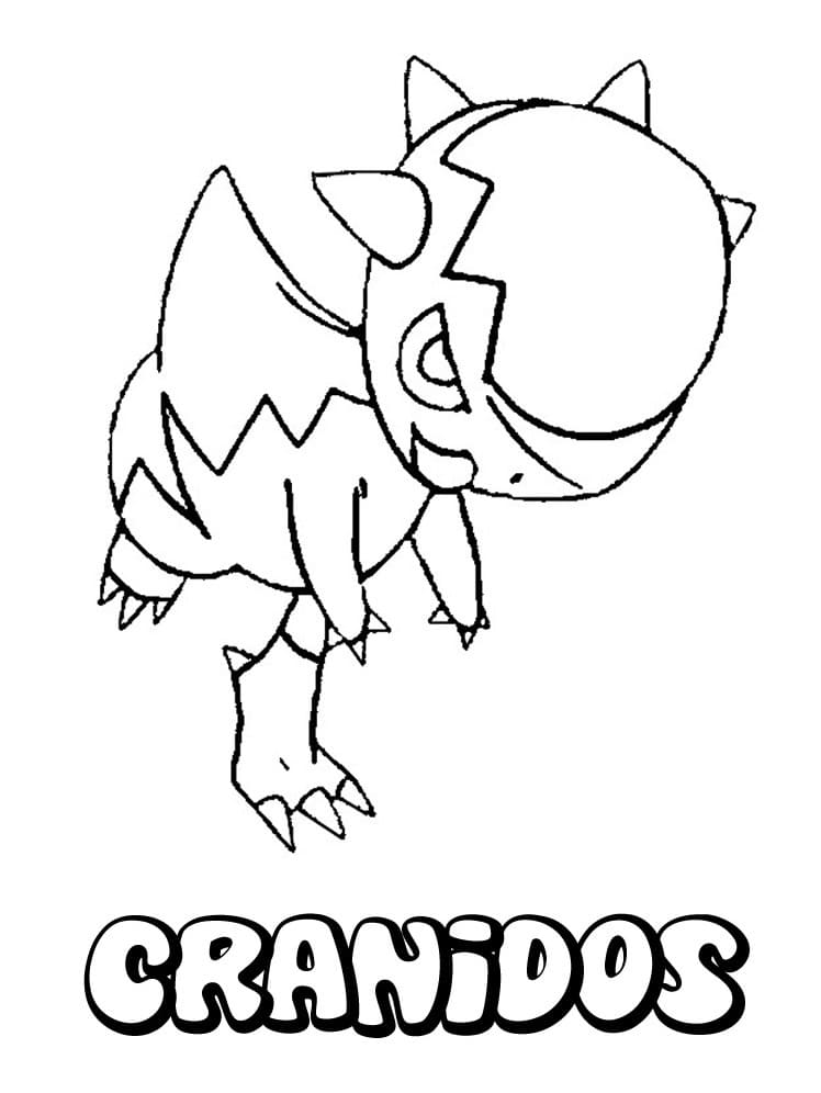 Cranidos Pokemon Tegninger til Farvelægning