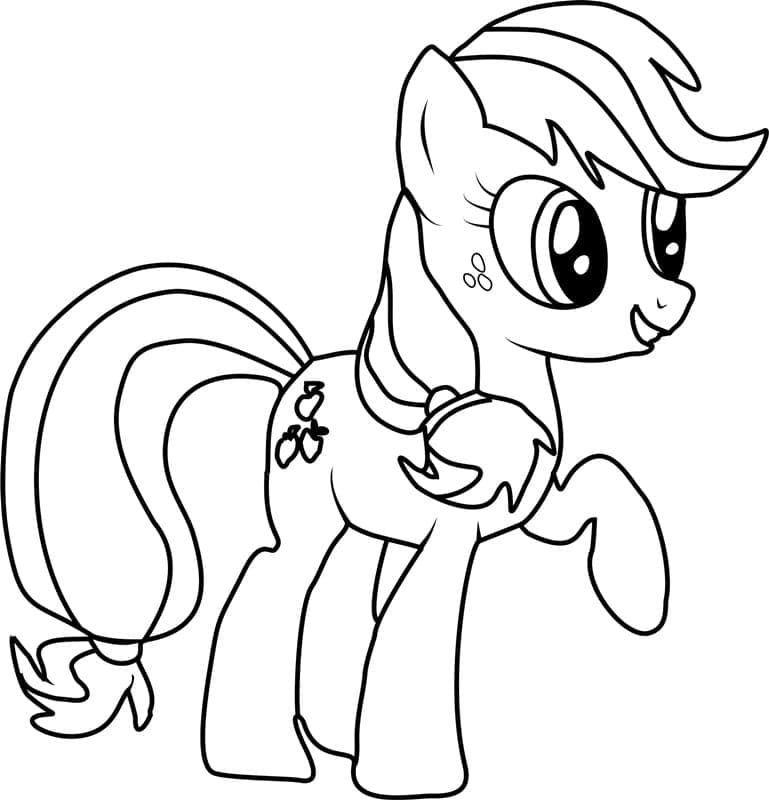 Dejlig Applejack My Little Pony Tegninger til Farvelægning